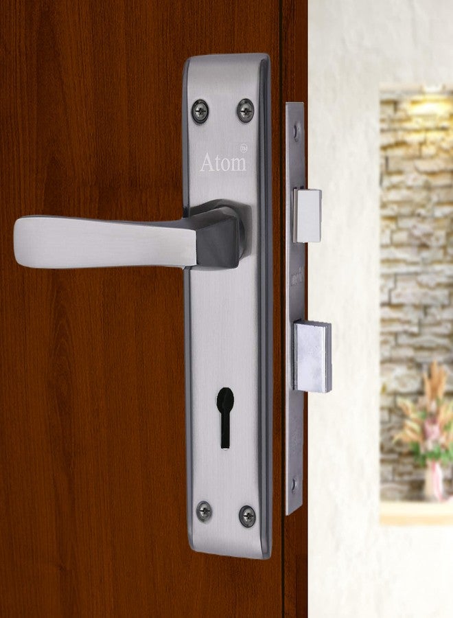 Atom Heavy Duty Mortise Door Lock for Bedroom, Living Room, Main Door, Black Silver Finish | 3 Keys | 6 Lever Double Stage Lockset for House Hotel Office(1002KY) - Image 2